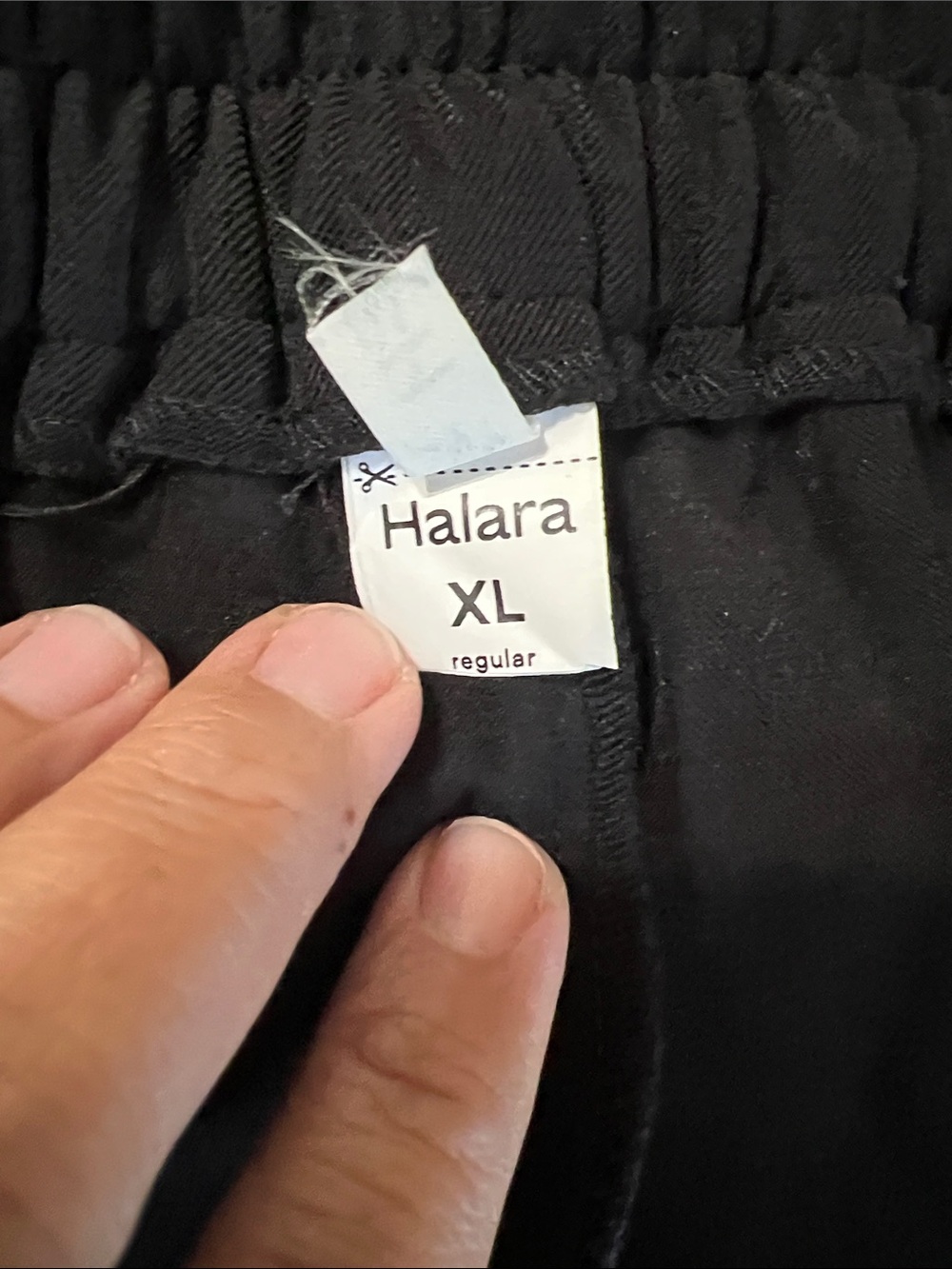 NWOT HALARA Flex High Waisted Pocket Solid Black Tapered Work Pants XL - Picture 8 of 9
